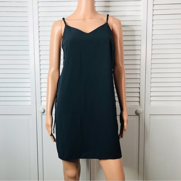 2/$25 ASOS Dark Gray Spaghetti Strap Dress Size 2 - Picture 1 of 8